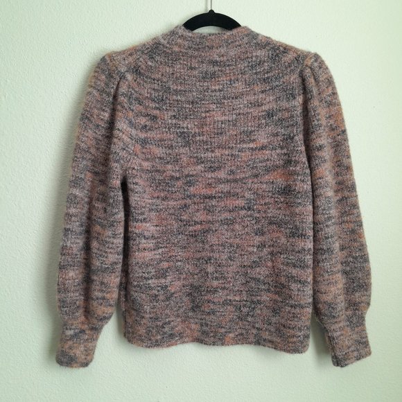 Madewell Space Dyed Eaton Puff Bishop Sleeve Wool Blend Sweater Size Small - Picture 7 of 8